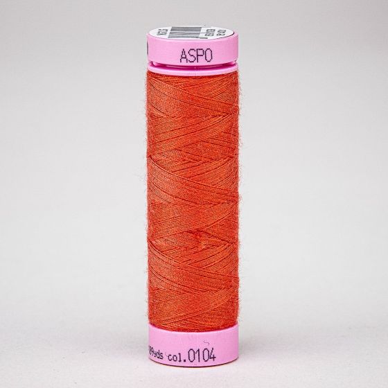 Univerzální šicí nit Amann ASPO 120 polyesterová, oranžovo-červená 0104, návin 100m 