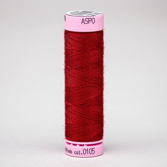 Univerzální šicí nit Amann ASPO 120 polyesterová, karmínová červená 0105, návin 100m 