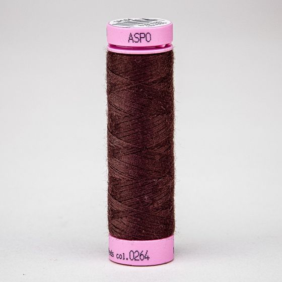 Univerzální šicí nit Amann ASPO 120 polyesterová, hnědá 0264, návin 100m