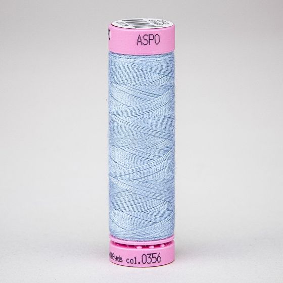 Univerzální šicí nit Amann ASPO 120 polyesterová, světle modrá nafialovělá 0356, návin 100m 