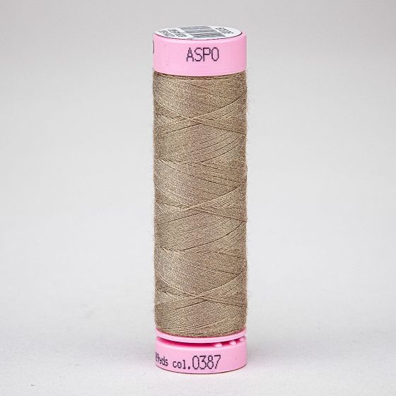 Univerzální šicí nit Amann ASPO 120 polyesterová, bronzově hnědá 0387, návin 100m
