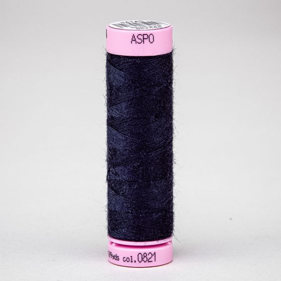 Univerzální šicí nit Amann ASPO 120 polyesterová, tmavě inkoustová modrá 0821, návin 100m 
