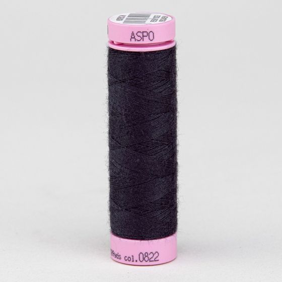 Univerzální šicí nit Amann ASPO 120 polyesterová, černá uhlová 0822, návin 100m 