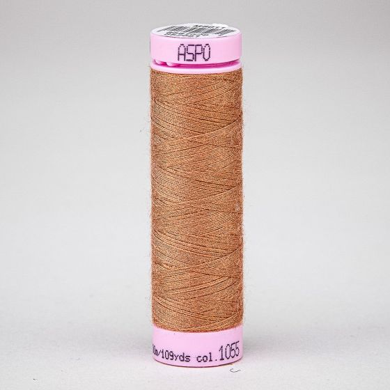 Univerzální šicí nit Amann ASPO 120 polyesterová, světle hnědá 1055, návin 100m