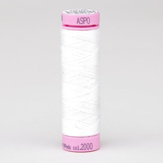Univerzální šicí nit Amann ASPO 120 polyesterová, bílá 2000, návin 100m