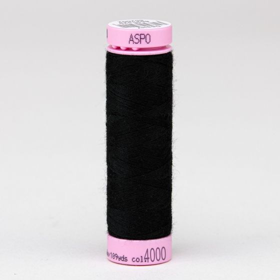 Univerzální šicí nit Amann ASPO 120 polyesterová, černá 4000, návin 100m