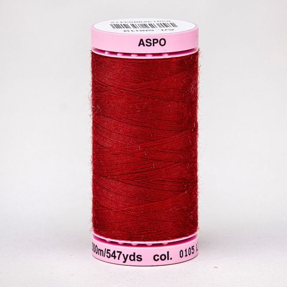 Univerzální šicí nit Amann ASPO 120 polyesterová, karmínová červená 0105, návin 500m 