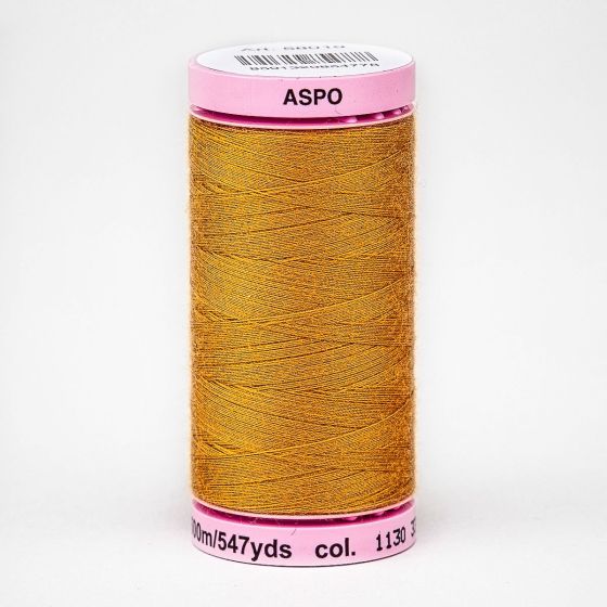 Univerzální šicí nit Amann ASPO 120 polyesterová, jantarová tmavě žlutá 0121, návin 500m