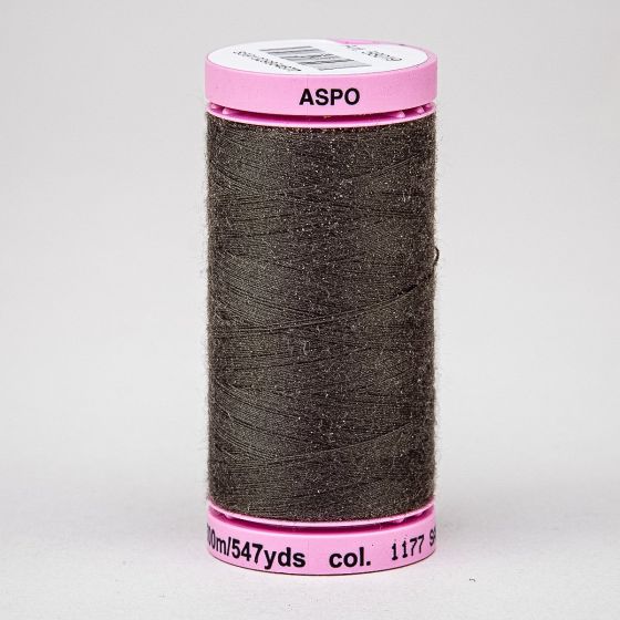 Univerzální šicí nit Amann ASPO 120 polyesterová, tmavě khaki zelená 1177, návin 500m