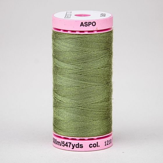 Univerzální šicí nit Amann ASPO 120 polyesterová, světlá khaki 1210, návin 500m 