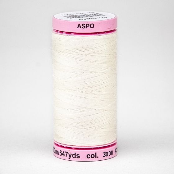 Univerzální šicí nit Amann ASPO 120 polyesterová, smetanová 3000, návin 500m