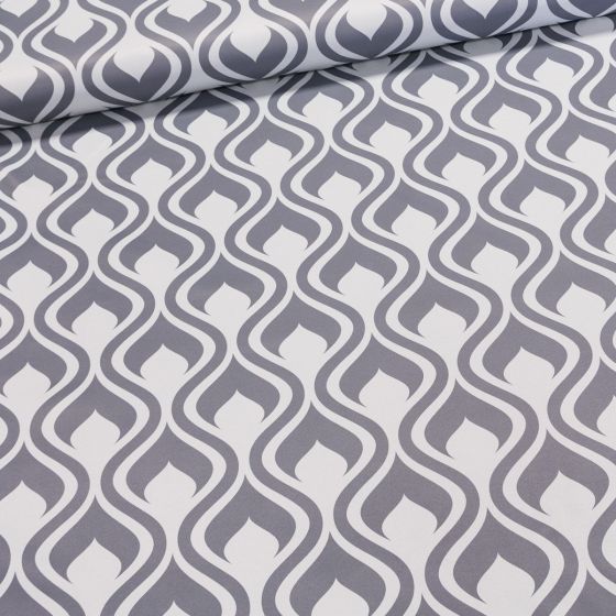 Zatemňovací / termoizolační závěs, blackout 10121/04 šedé plamínky, šířka 150cm (látka v metráži)