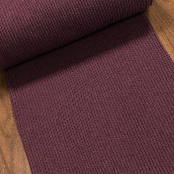 Žebrovaný bavlněný úplet 08752-111 silný, starorůžový, š.35cm (látka v metráži)