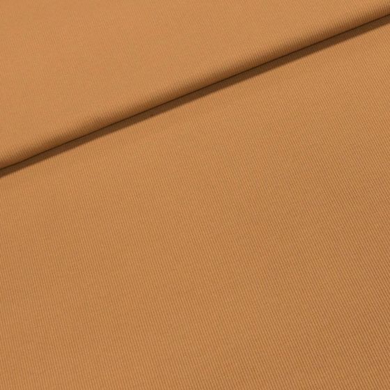 Žebrovaný bavlněný úplet 6222 1352 hrubý, medový, š.140cm, (látka v metráži)