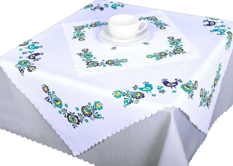 Kuchyňský ubrus / prostírka FOLKLOR MODRÝ, 35x35cm (čtverec) 