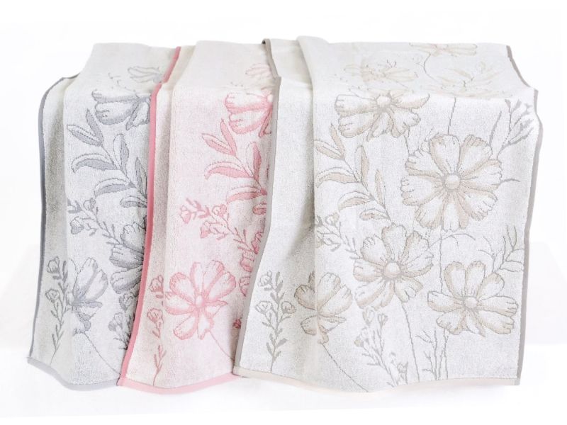 Froté ručník a osuška MONA s vytkávaným květinovým vzorem (více barev, rozměrů)
