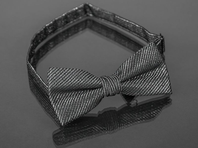 Motýlek pánský AMJ šedý s lesklým vzorem MP031