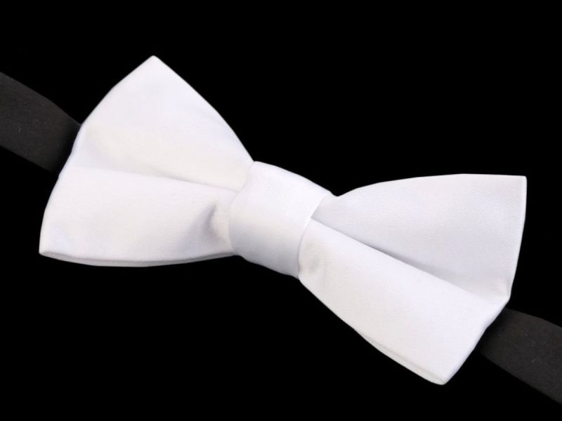 Motýlek dětský chlapecký bílý, saténový, 720693/4