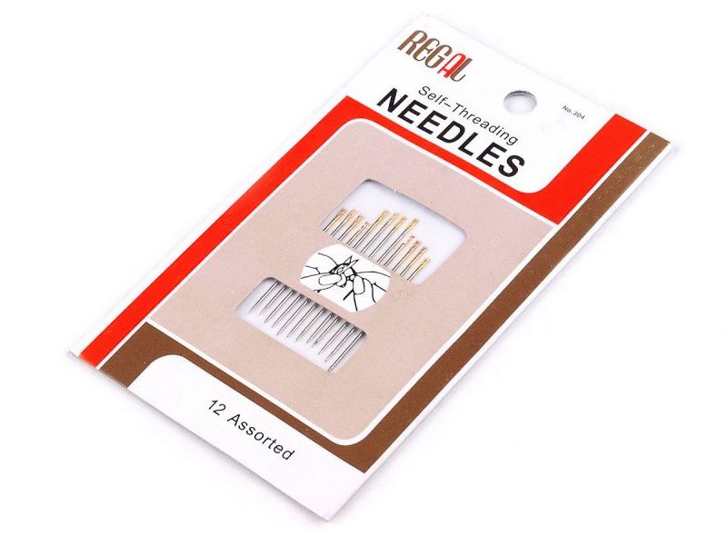 Jehly pro špatný zrak / slepecké jehly 010937 nikl / blistr, 12 kusů (3 velikosti)