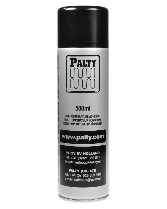 Automotive čalounické lepidlo ve spreji PALTY HIGH TEMPERATURE ADHESIVE, vysoká pevnost, odolné do 110 °C, 500 ml

