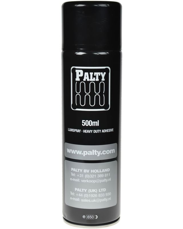 Čalounické lepidlo ve spreji PALTY HEAVY DUTY ADHESIVE, profesionální použití, vysoká pevnost, 500 ml

