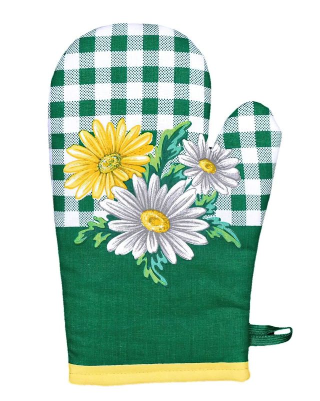 Kuchyňská chňapka GERBERA, zelená, 28x18cm