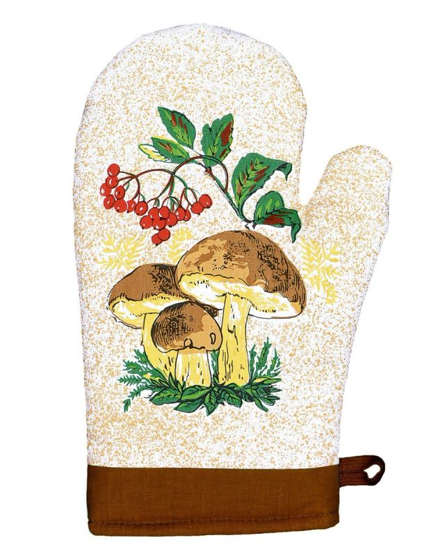 Kuchyňská chňapka HOUBY, hnědá, 28x18cm