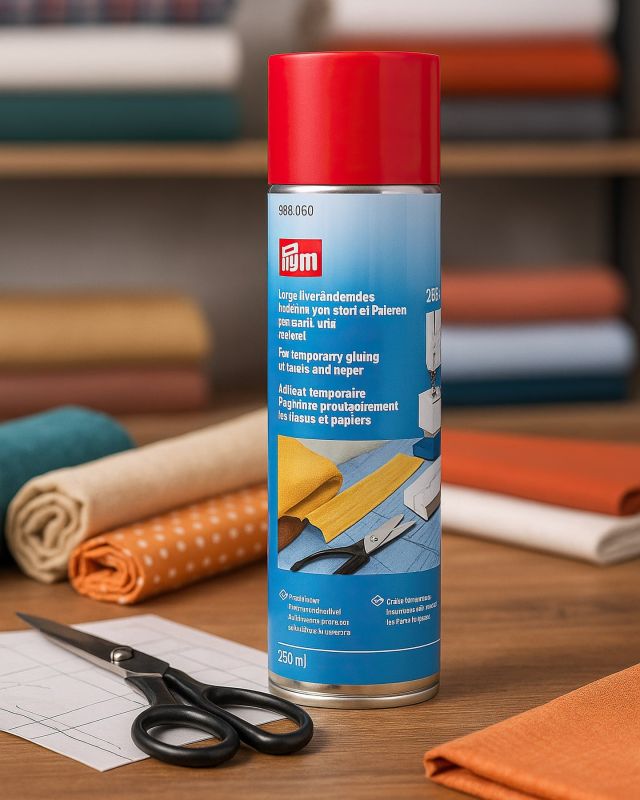 Lepidlo na textil ve spreji Prym 968 061, dočasné spojení, bezbarvé, 250 ml