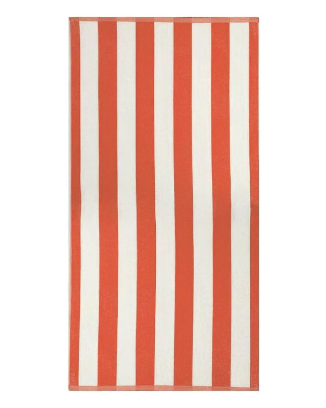 Plážová osuška KABANA, oranžové pruhy, froté, 90x170cm