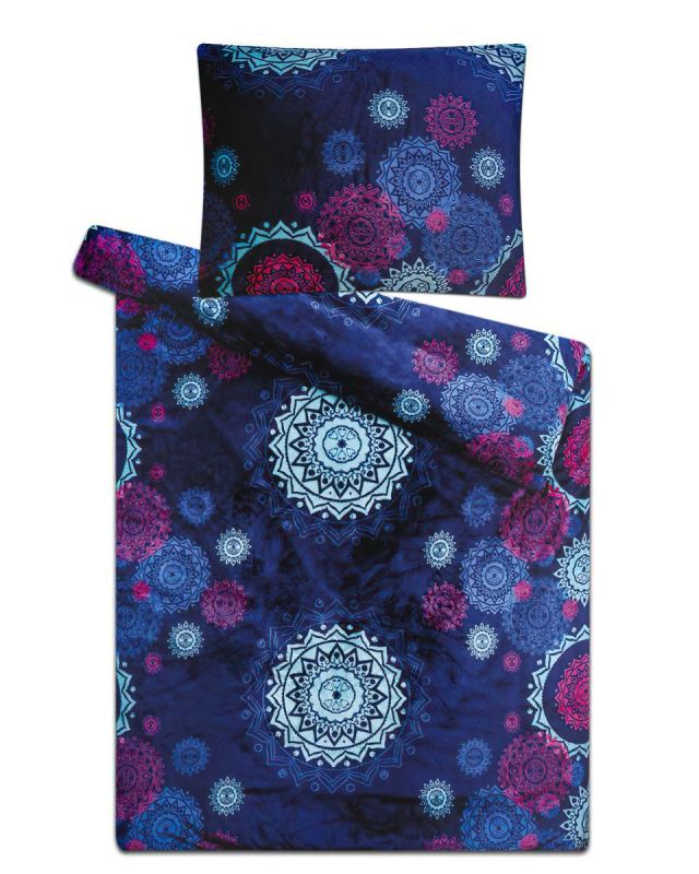 Povlečení MANDALY MODRÉ mikroflanel, 140x200cm + 70x90cm