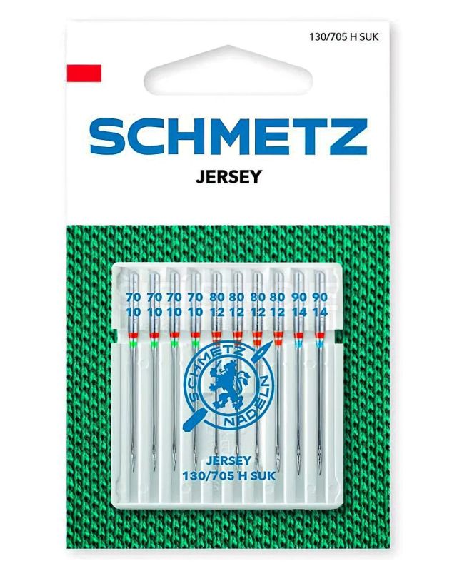 Strojové jehly SCHMETZ 130/705 H SUK XHS 70-90, jersey, balení 10 kusů