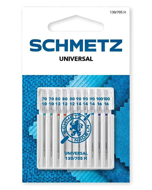 Strojové jehly SCHMETZ 130/705 H XKS 70-100, univerzální, balení 10 kusů