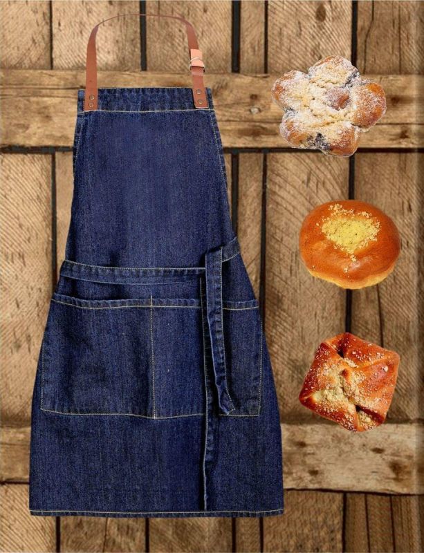 Dětská kuchyňská zástěra JEANS, riflová tmavě modrá, 50x70cm