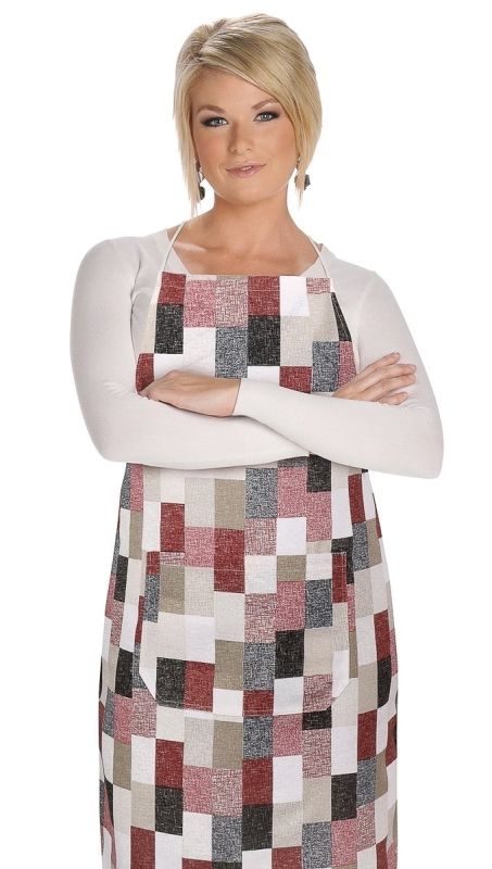 Kuchyňská zástěra EMA 7750/526, CIHLA BORDÓ, vínová, 67x84cm