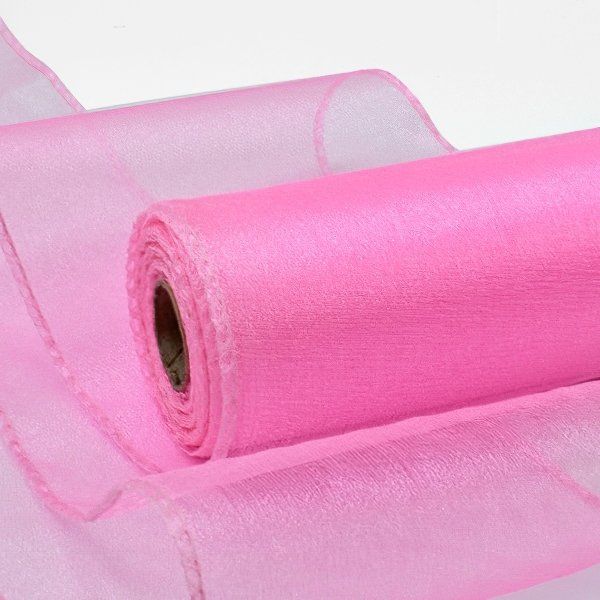 Organza dekorační 43562/5152 neonově růžová, šíře 12cm, návin 9m