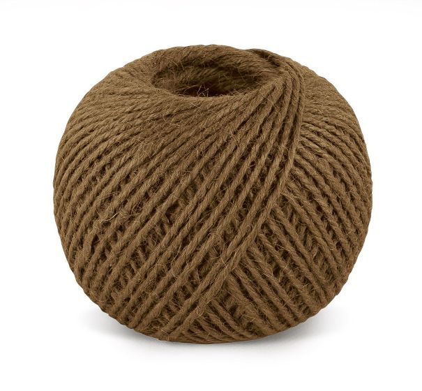 Jutový motouz, špagát HNĚDÝ, 200g, průměr 1,75mm, návin 130m