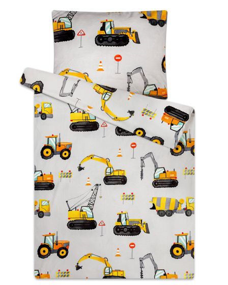 Povlečení BAGR mikroflanel, světle šedé, dětské, 140x200cm + 70x90cm