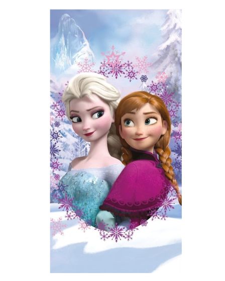 Dětská plážová osuška FROZEN FRAME (LEDOVÉ KRÁLOVSTVÍ) froté, modrá, 70x140cm