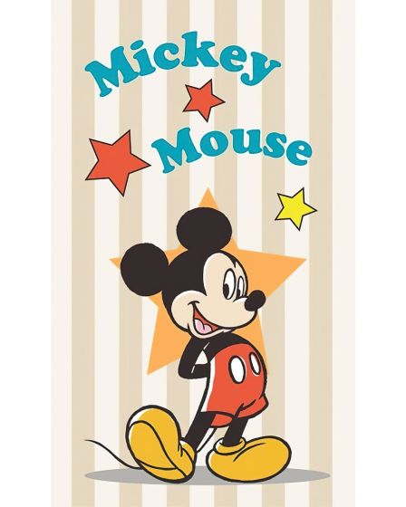 Dětský froté ručník HVĚZDA MICKEY MOUSE, béžový 30x50cm