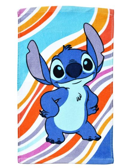 Dětský froté ručník LILO A STITCH MALÝ ROŠŤÁK, modrý, 30x50cm