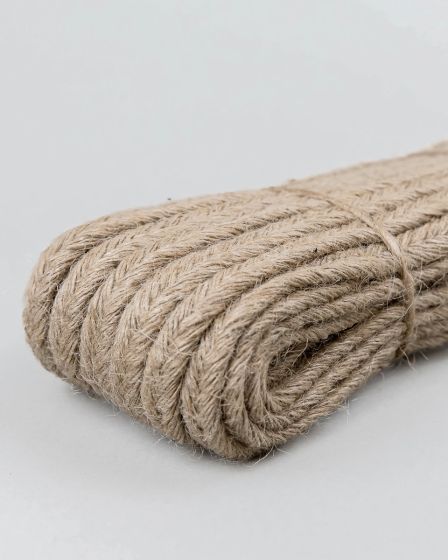 Jutový úvaz, provaz na škrabadlo PŘÍRODNÍ HNĚDÝ, šířka 12mm, návin 15m