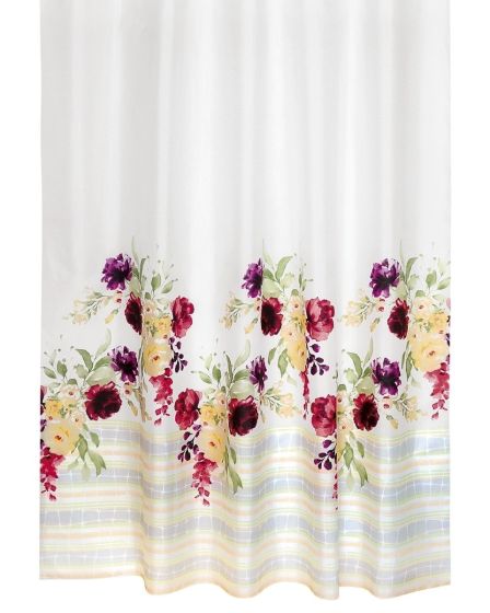 Koupelnový závěs BAREVNÉ KVĚTY, 180x200cm