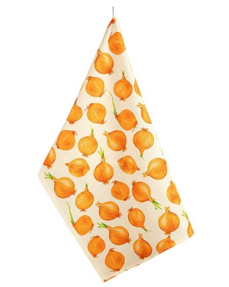 Kuchyňská utěrka vaflová 302 CIBULE, oranžová 1 kus, 50x70cm