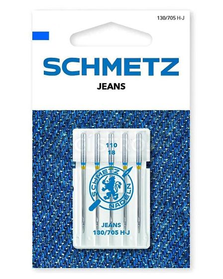 Strojové jehly SCHMETZ 130/705 H-J VFS 110 JEANS / DENIM, balení 5 kusů