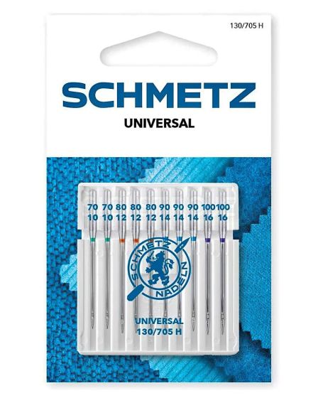 Strojové jehly SCHMETZ 130/705 H XKS 70-100, univerzální, balení 10 kusů