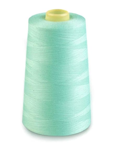 Univerzální poylesterová oděvní nit NTF pro overlocky/průmyslové/klasické šicí stroje, 605 světle tyrkysová, návin 5000yd (4572m)