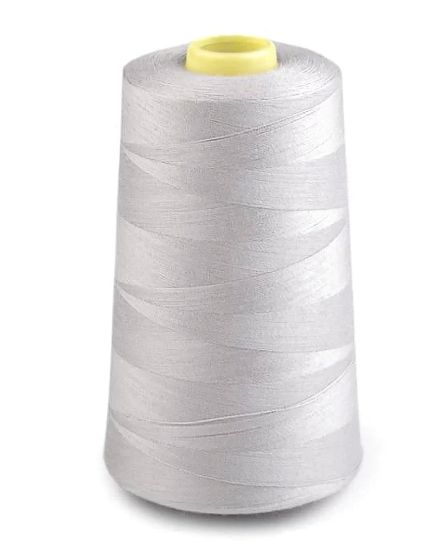 Univerzální poylesterová oděvní nit NTF pro overlocky/průmyslové/klasické šicí stroje, 725 světle šedá, návin 5000yd (4572m)