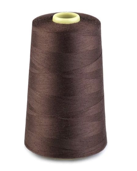 Univerzální poylesterová oděvní nit NTF pro overlocky/průmyslové/klasické šicí stroje, 756 tabákově hnědá, návin 5000yd (4572m)