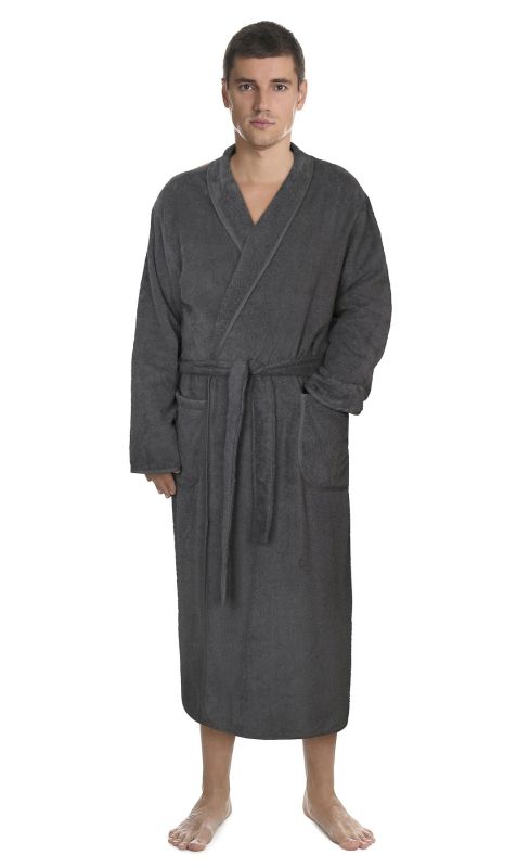 Župan FROTÉ 4825/042 šedý, bavlněné froté, pánský (více velikostí)