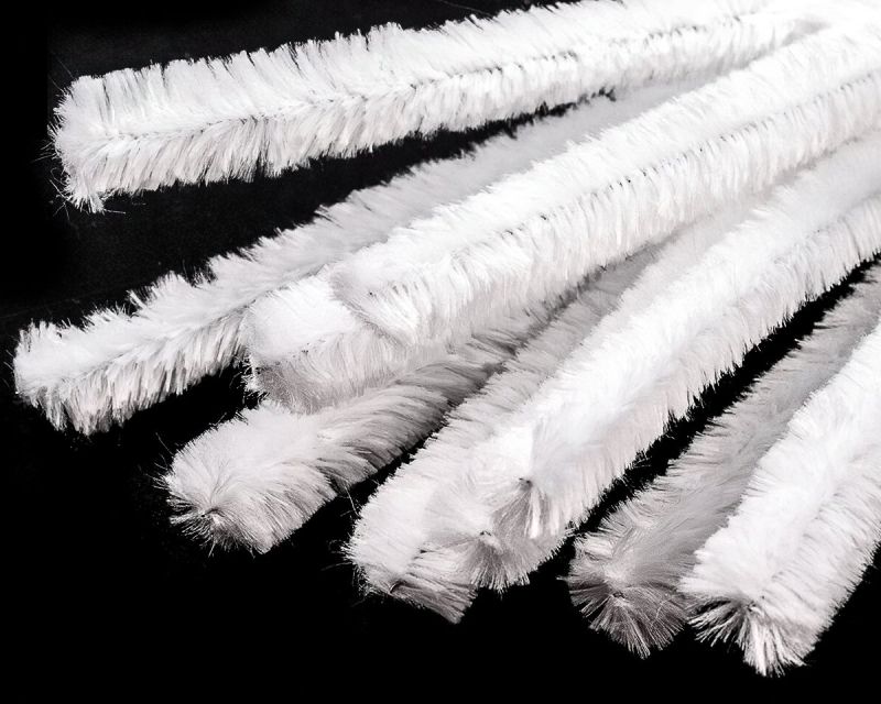 Chlupatý modelovací drát 240512/01, jednobarevná bílá, průměr 15mm, délka 30cm, (1 balení, 10 kusů)